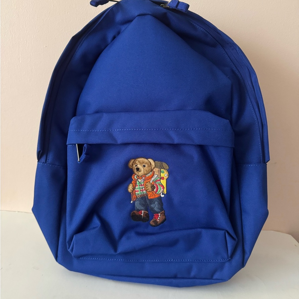 Polo Ralph Lauren bear backpack. Polo bear. Laptop. Rare - Picture 2 of 10